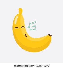 Cartoon banana vector character