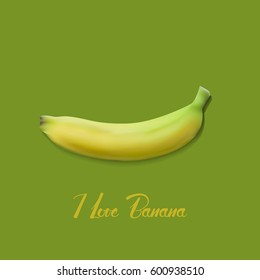 Cartoon banana vector icon, stickers, print or logo