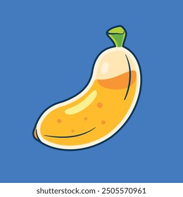 Cartoon banana vector nature monoline illustration style