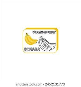 Cartoon bananas coloring book. Vector illustration for children