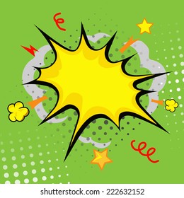 cartoon bang (cartoon - boom, comic book explosion)