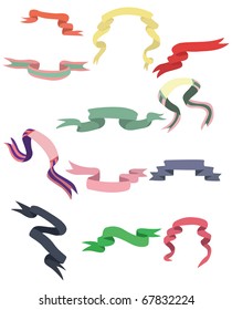cartoon banner  icon