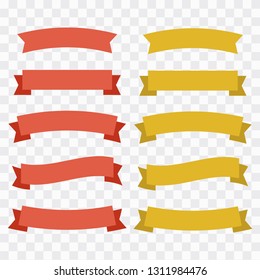 Cartoon banners and comic ribbons. Colored banner ribbon. Banner ribbon vector set