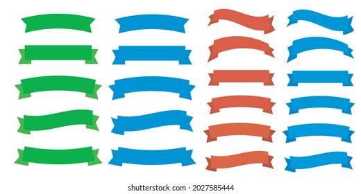 Cartoon banners and comic ribbons. Colored banner ribbon. Banner