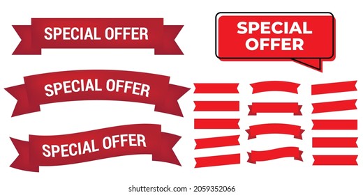 Cartoon banners ribbons. Banner ribbon vector set. Blue ribbons