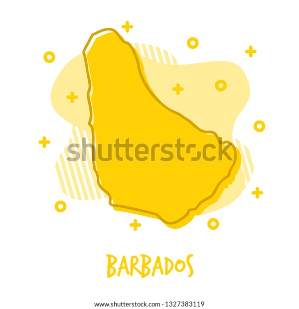 Cartoon Barbados Map Stock Vector (royalty Free) 1327383119