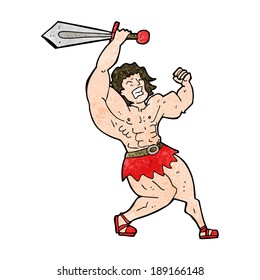héroe bárbaro de caricatura