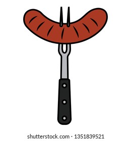 Cartoon barbecue object