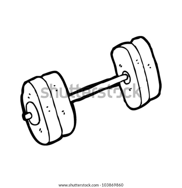 Cartoon Barbell Weights Stock Vector Royalty Free 103869860