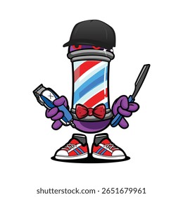  Cartoon barbershop vector in many color