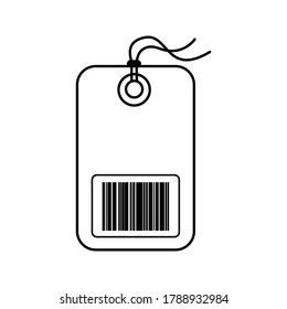 Cartoon Barcode Label Tags Icon Vector