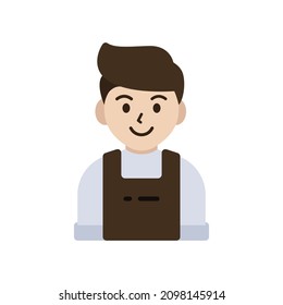 Cartoon barista, icon, Vector, Illustration.