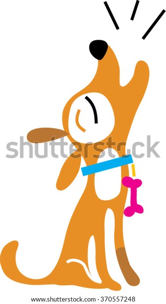 Cartoon Barking Dog Fun Barking Dog Stock Vector (Royalty Free) 370557248