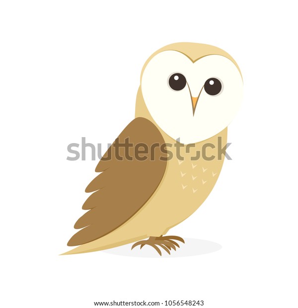 Cartoon Barn Owl Clipart Image Isolated Stock Vector Royalty Free