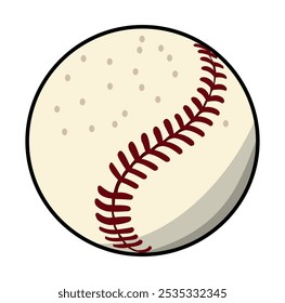 Cartoon Baseball Ball Vector Illustration