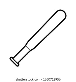 Cartoon Baseball Bat Icon Vector