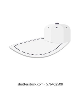 Cartoon baseball cap icon isolated on white background