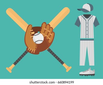 Cartoon baseball player icons batting vector design american game athlete sport league equipment