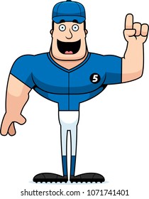 A cartoon baseball player with an idea.