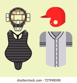 Cartoon baseball uniform player batting vector design american clothing shirt game athlete wear sport cloth.