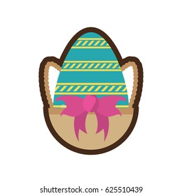 cartoon basket easter egg ornament