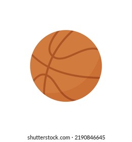  A cartoon basketball icon on isolated vector illustration.