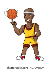 cartoon basketball player