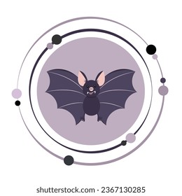 Cartoon bat character vector illustration graphic icon symbol