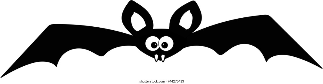 Cartoon Bat Halloween vector isolated on white background
