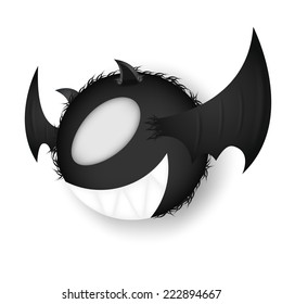 cartoon bat on Halloween. vector illustration 