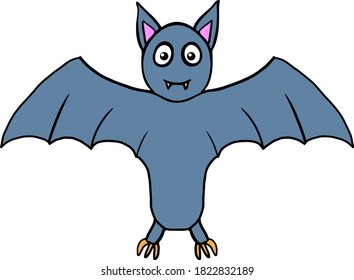 cartoon bat on white background