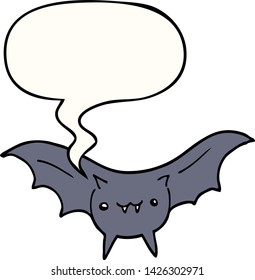 cartoon bat with speech bubble