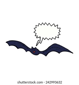 cartoon bat with speech bubble