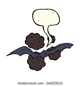 cartoon bat with speech bubble