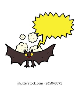 cartoon bat with speech bubble