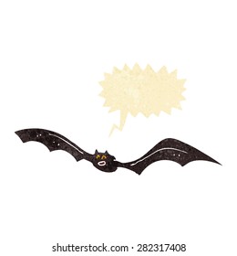 cartoon bat with speech bubble