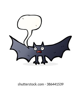 cartoon bat with speech bubble
