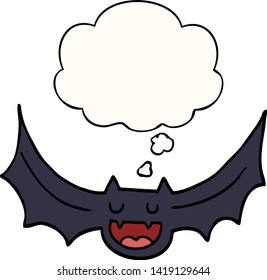 cartoon bat with thought bubble