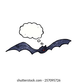 cartoon bat with thought bubble