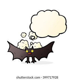 cartoon bat with thought bubble