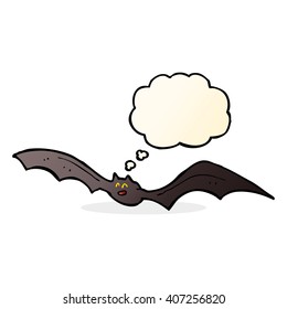cartoon bat with thought bubble