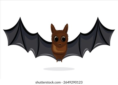 Cartoon Bat Vector Illustration. Vector illustration of a cartoon bat with spread wings.