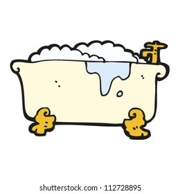 cartoon bath full of water