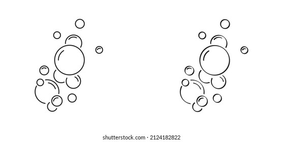 Cartoon bath soap with lather silhouette. Soap, foam and bubbles. Vector icon or symbol. Hand wash, washing or clean. Personal hygiene, detergent. Bubbly pictogram. Bubble. Toilet, wc, equipment. H20