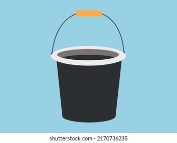 Cartoon bathing bucket vector graphic design. Digitally Printed icon
