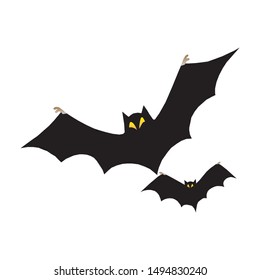 Cartoon Bats isolated on white background