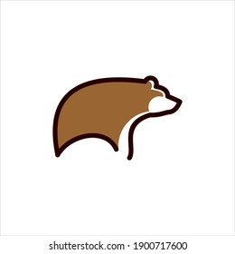 cartoon bear abstract vector illustration design animal and wildlife graphic element template
