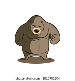cartoon bear character, bear mascot