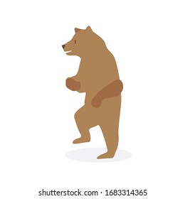 Cartoon bear. Cute Cartoon bear, Vector illustration on a white background. Drawing for children.