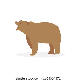 Oso de caricatura. Oso de caricatura, ilustración vectorial sobre fondo blanco. Dibujo para niños.